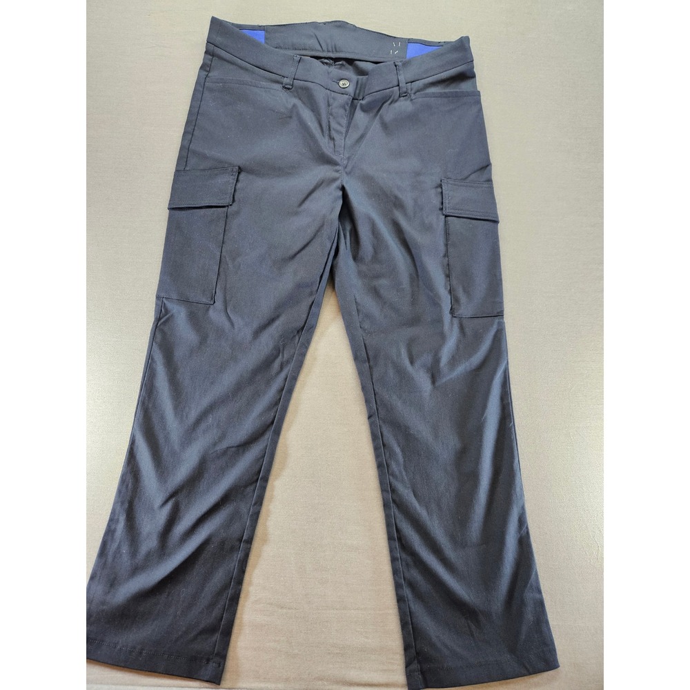 Cintas Womens Cargo Pants Navy Blue Workwear Straight Leg Size 12 SH 23389-20